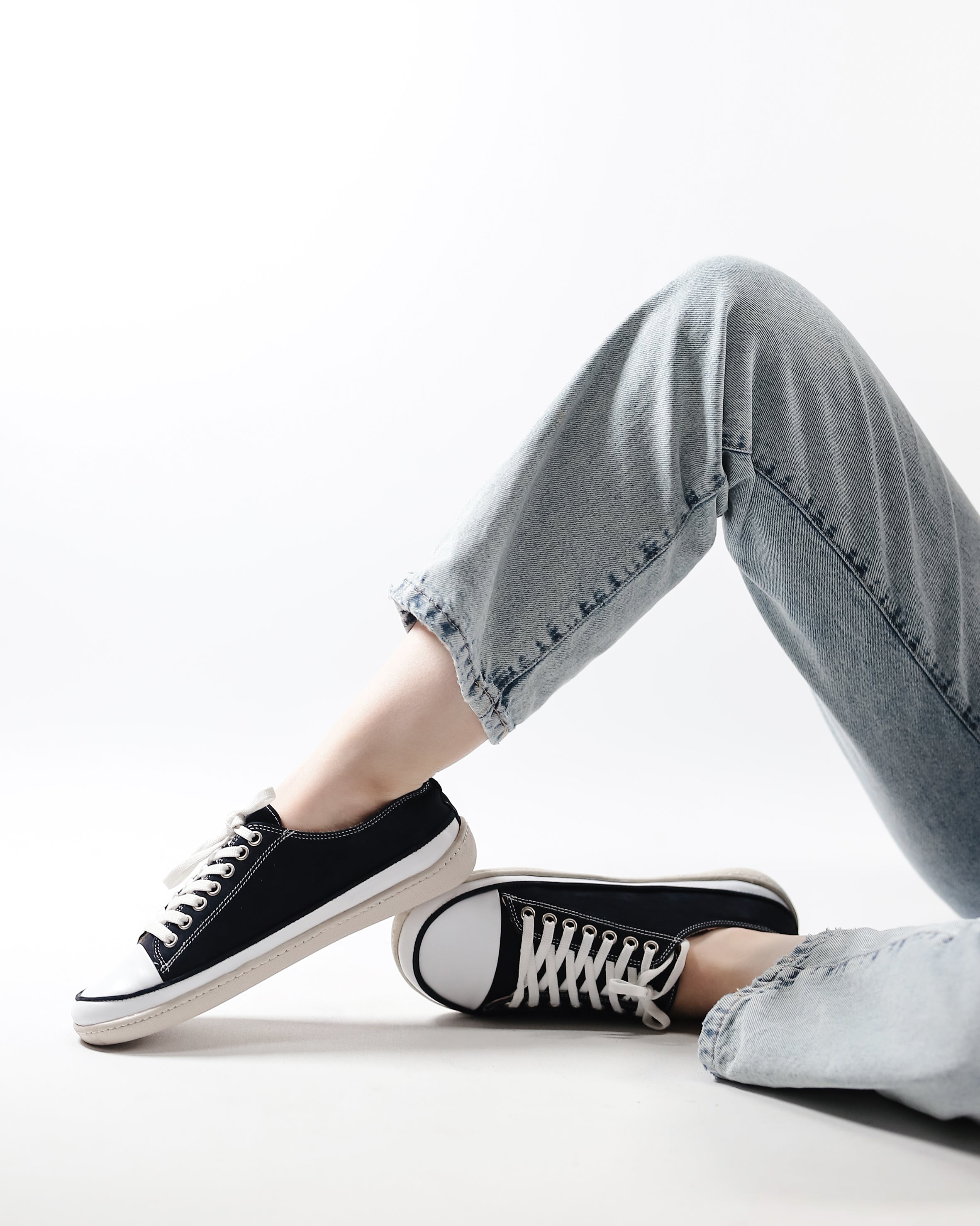 Black Converse Style Wide Barefoot Shoes Nubuck Leather Handmade Rubber Outsole Converse Rubber Outsole