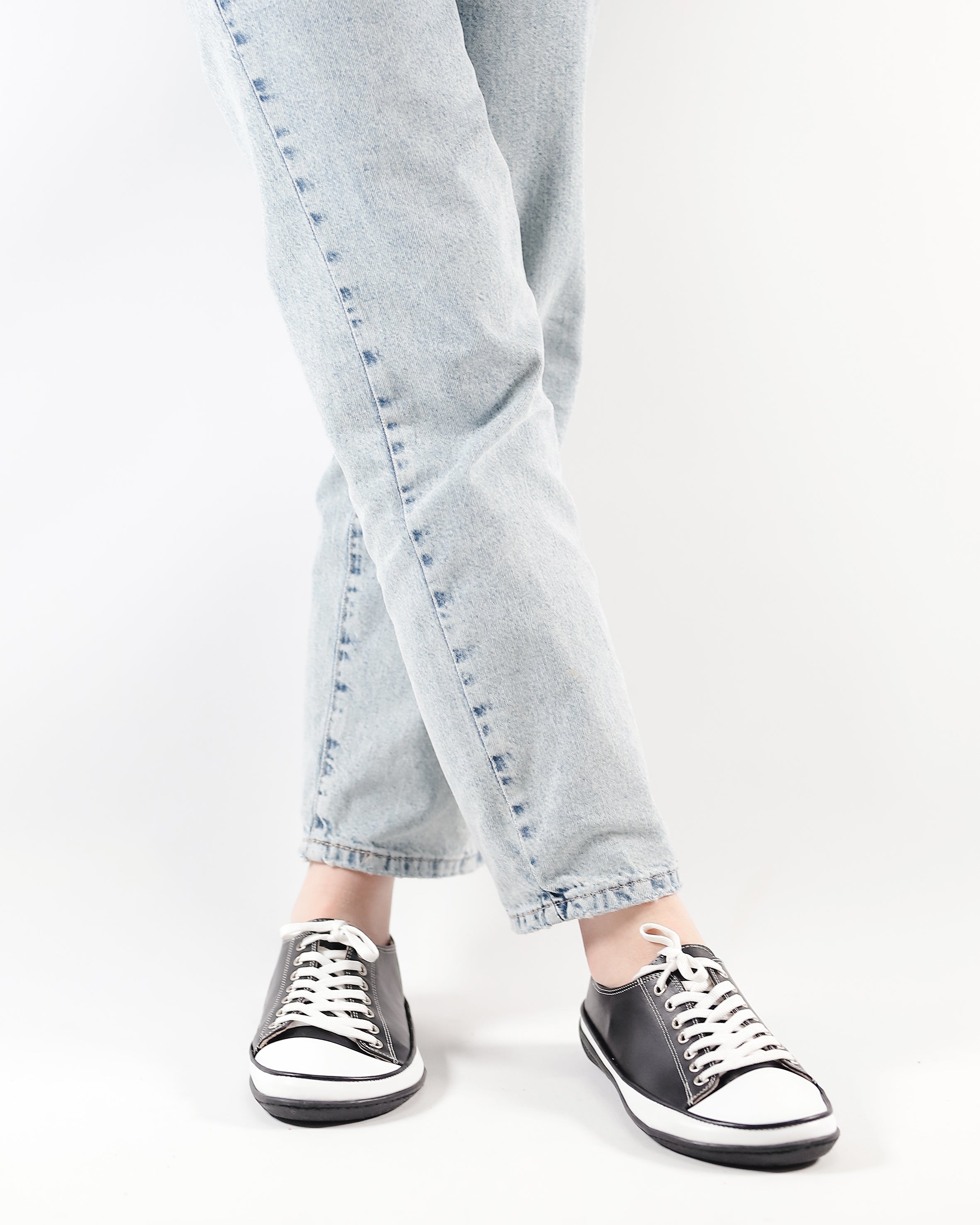 Black Converse Style Wide Barefoot Shoes Smooth Leather Handmade Rubber Outsole Converse Rubber Outsole