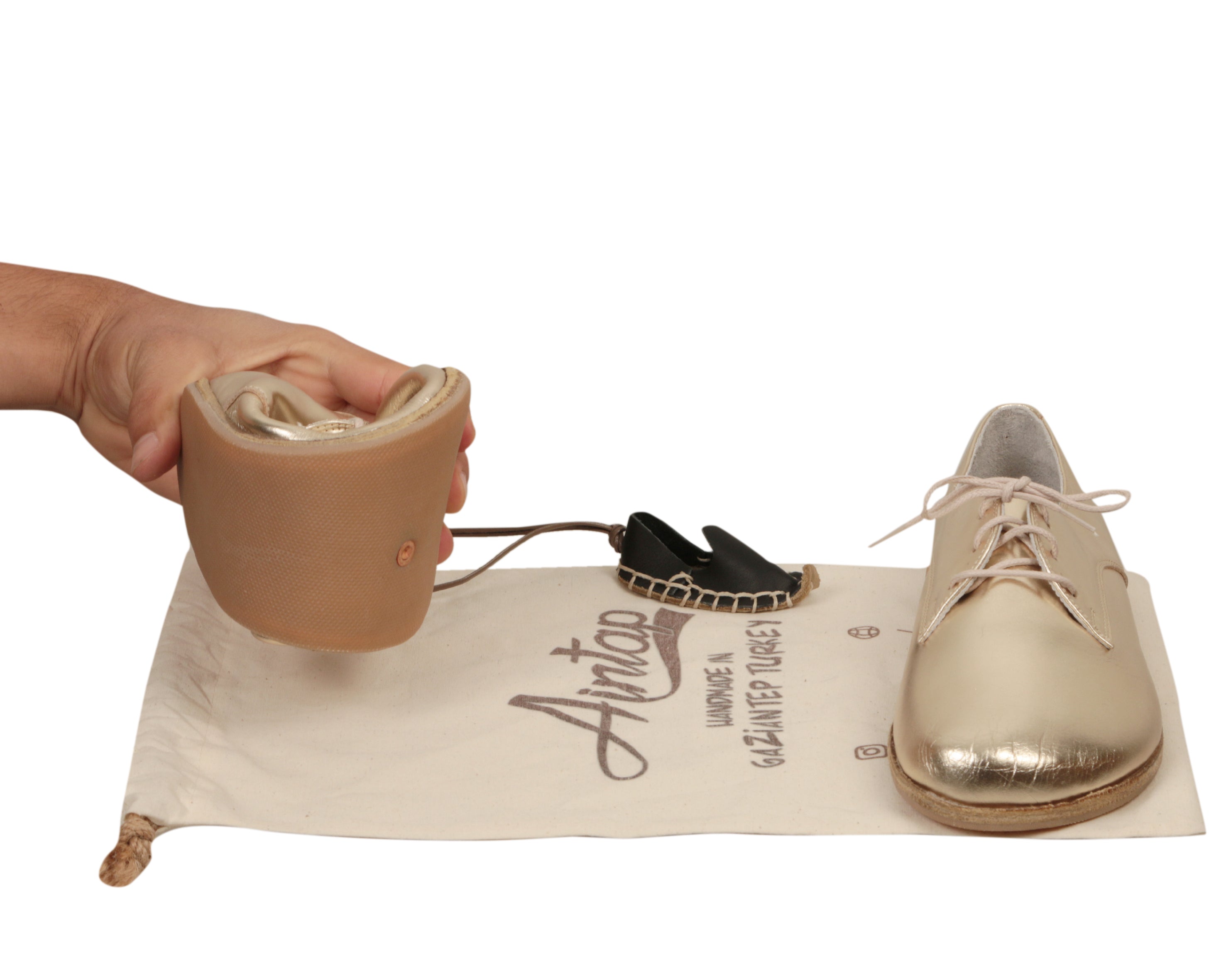 Gold Oxford Wide Barefoot Smooth Leather Handmade Classic Shoes 